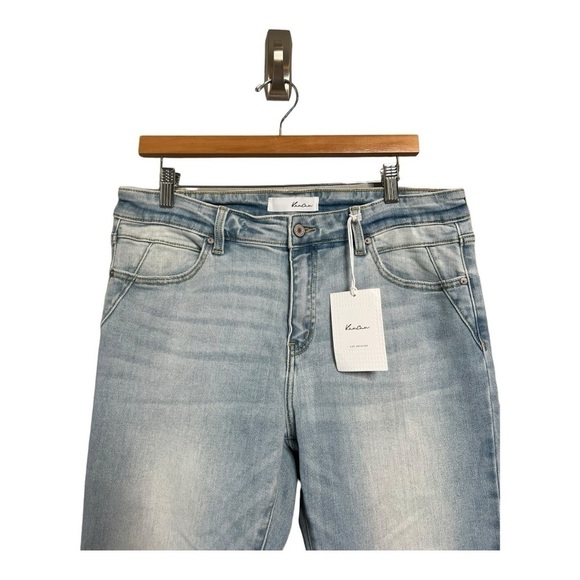 KanCan Light Stone Tapered Cut Off Cuffed Jeans Size 15/31 Style ML1457-2-SF - Picture 7 of 16